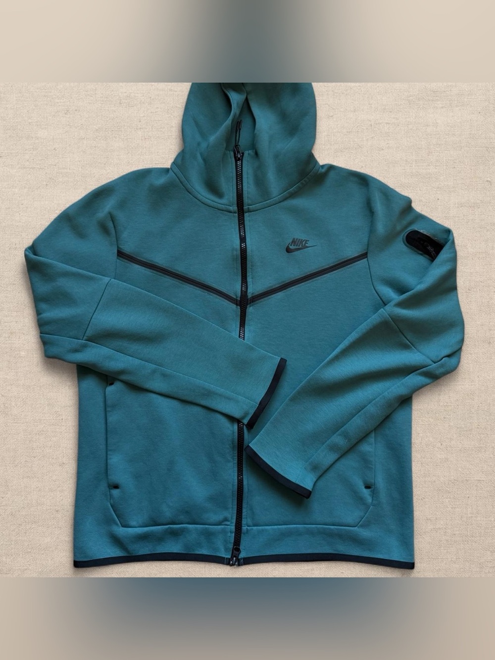 Nike Sportswear Tech Fleece Full-Zip Hoodie Green Teal Men's Size Medium